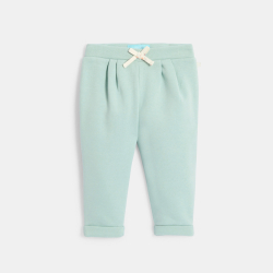 بنطلون من الصوف الناعم ورسوم أزهار، باللون الأخضر للفتيات الصغيرات